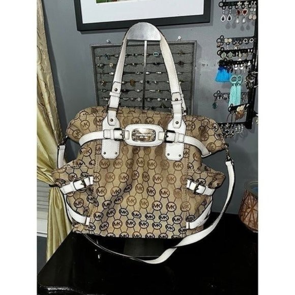 Michael Kors Handbags - Michael Kors Gansevoort Signature MK Satchel Tote
